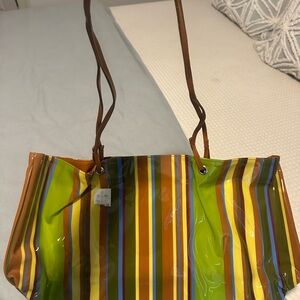 Colorful Striped Tote Bag